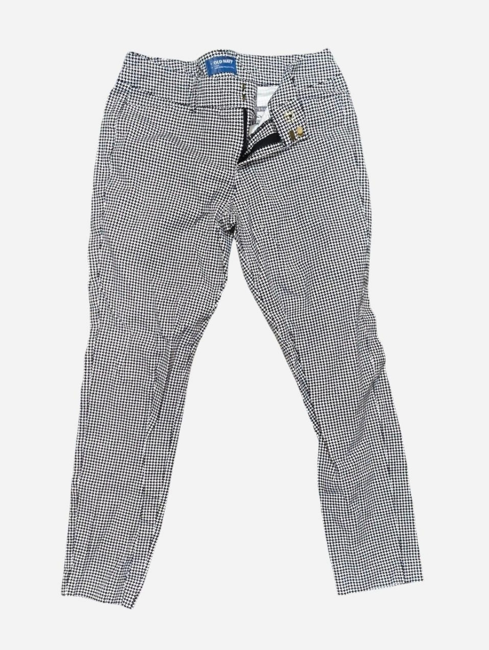 Old Navy Black & White Gingham Slim Pants